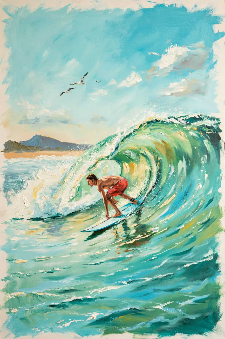 Man on a wave